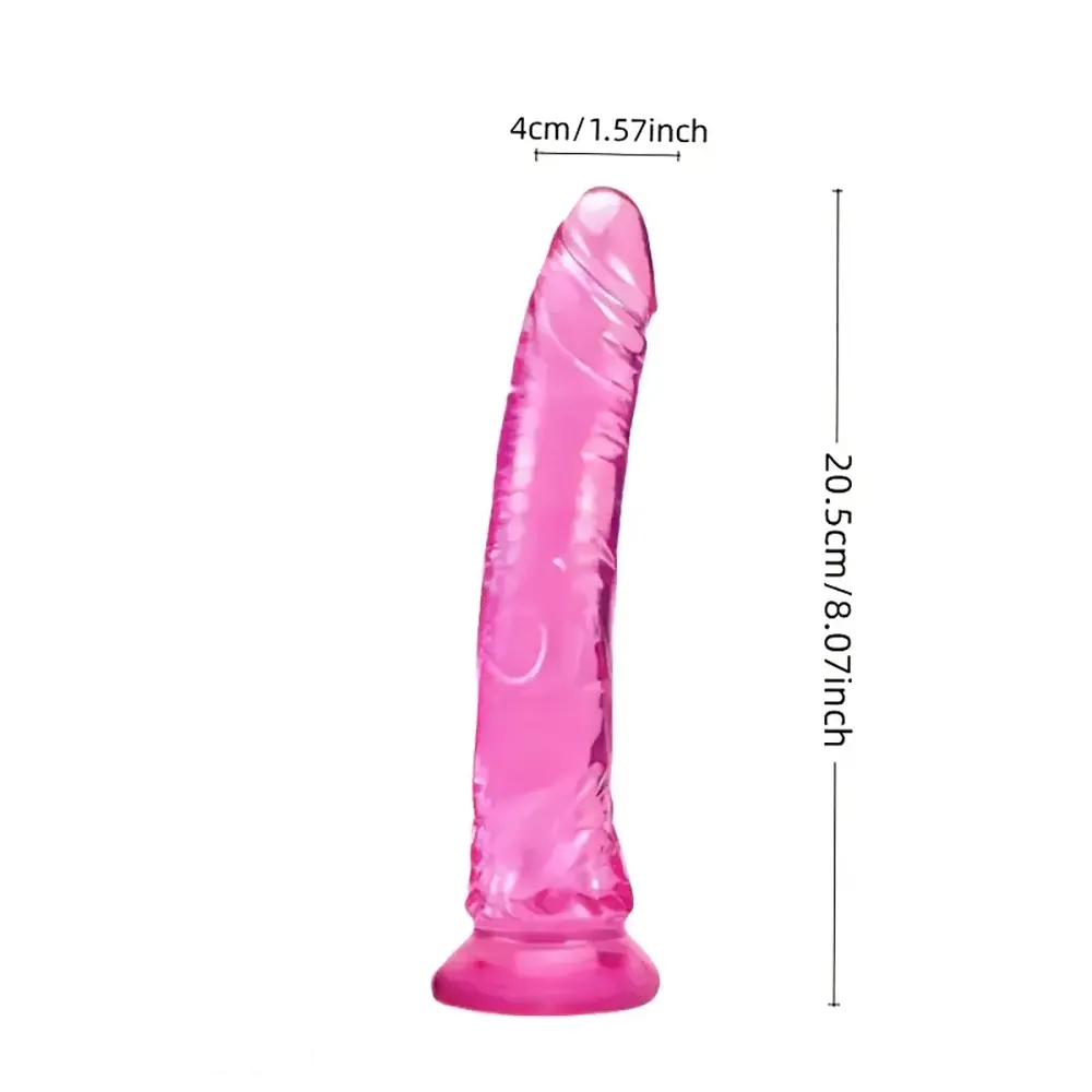 8.07in PVC Suction Cup Dildo Anal Masturbator For G-Spot Anal Game