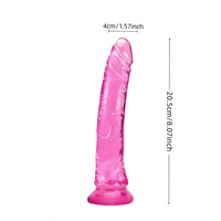 8.07in PVC Suction Cup Dildo Anal Masturbator For G-Spot Anal Game