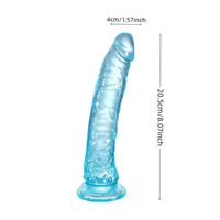 8.07in PVC Suction Cup Dildo Anal Masturbator For G-Spot Anal Game