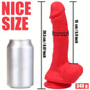 8.07in Real Lifelike Veins Texture Big Silicone Soft Male Female Dildo