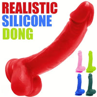 8.07in Real Lifelike Veins Texture Big Silicone Soft Male Female Dildo