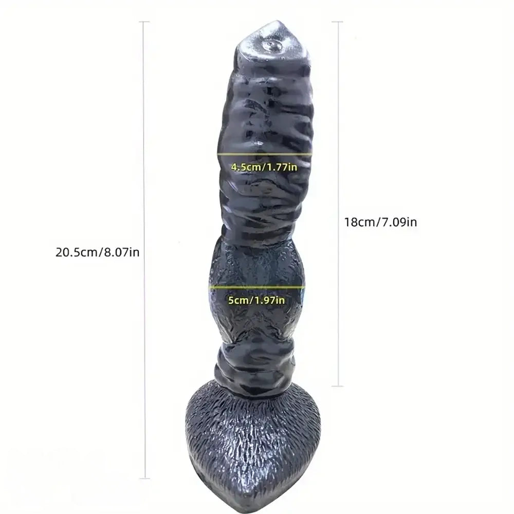8.07in Realistic Animal Dog Knot PVC Fantasy Dildo For Women Men