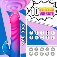 8.07in Realistic Dildo Vibrator 10 Thrusting Modes Consolador For Clit Sex