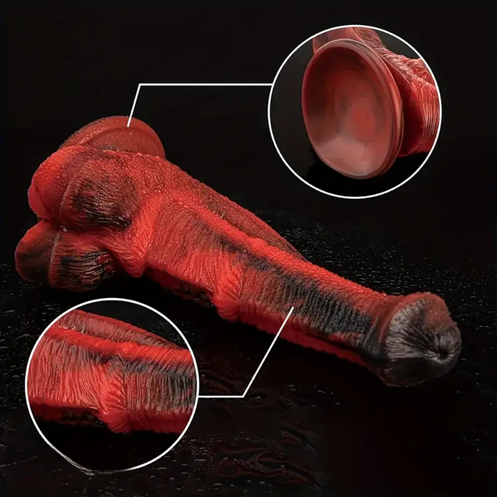 8.07in Realistic Monster-Shaped Silicone Horse Cock Soft Dildo