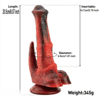 8.07in Realistic Monster-Shaped Silicone Horse Cock Soft Dildo