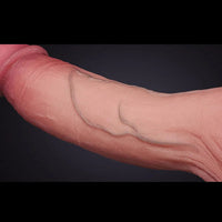 8.07in Realistic Silicone Penis Simulator Soft Fleshy Texture Dildo