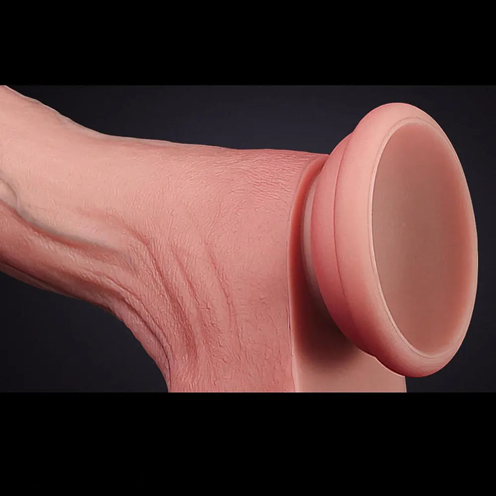 8.07in Realistic Silicone Penis Simulator Soft Fleshy Texture Dildo