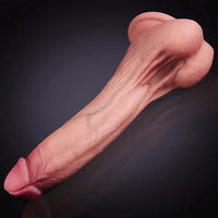 8.07in Realistic Silicone Penis Simulator Soft Fleshy Texture Dildo