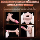 8.07in Realistic Strap on Penis Extender Cock Sleeve Dildo Stretchable Cock Ring