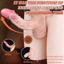 8.07in Realistic Strap on Penis Extender Cock Sleeve Dildo Stretchable Cock Ring