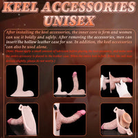 8.07in Realistic Strap on Penis Extender Cock Sleeve Dildo Stretchable Cock Ring