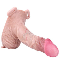 8.07in Realistic Strap on Penis Extender Cock Sleeve Dildo Stretchable Cock Ring