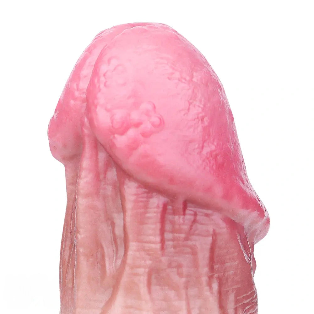 8.07in Realistic Strap on Penis Extender Cock Sleeve Dildo Stretchable Cock Ring