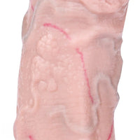 8.07in Realistic Strap on Penis Extender Cock Sleeve Dildo Stretchable Cock Ring