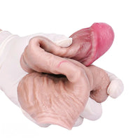 8.07in Realistic Strap on Penis Extender Cock Sleeve Dildo Stretchable Cock Ring