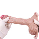 8.07in Realistic Strap on Penis Extender Cock Sleeve Dildo Stretchable Cock Ring