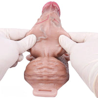 8.07in Realistic Strap on Penis Extender Cock Sleeve Dildo Stretchable Cock Ring