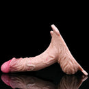 8.07in Realistic Strap on Penis Extender Cock Sleeve Dildo Stretchable Cock Ring