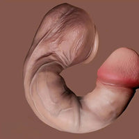 8.07in Realistic Thick Silicone Penis Lifelike Texture Flexible G-Spot Dildo