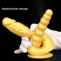 8.07in Silicone Big Soft Dildo Double Heads Dildo Butt Plug Love Toy