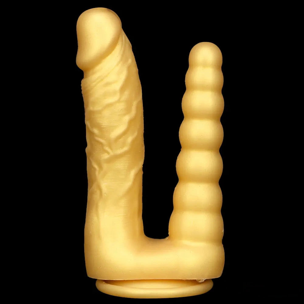8.07in Silicone Big Soft Dildo Double Heads Dildo Butt Plug Love Toy