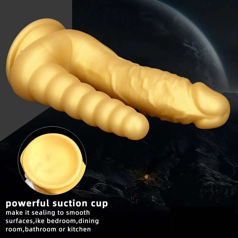 8.07in Silicone Big Soft Dildo Double Heads Dildo Butt Plug Love Toy