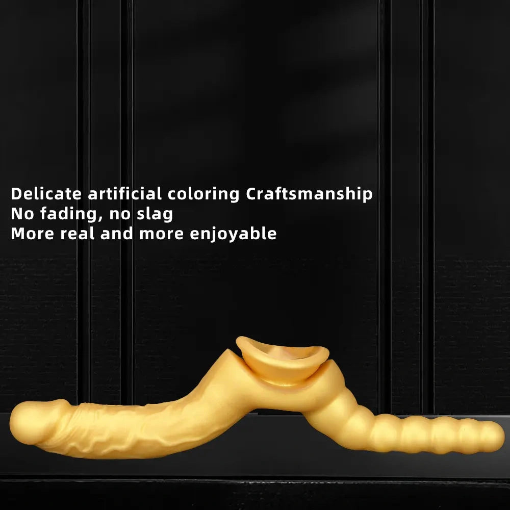 8.07in Silicone Big Soft Dildo Double Heads Dildo Butt Plug Love Toy