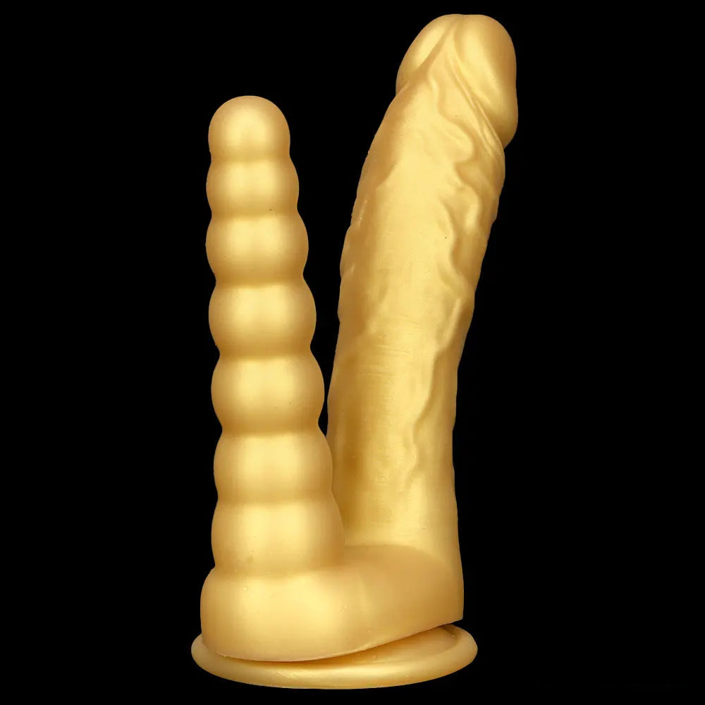 8.07in Silicone Big Soft Dildo Double Heads Dildo Butt Plug Love Toy