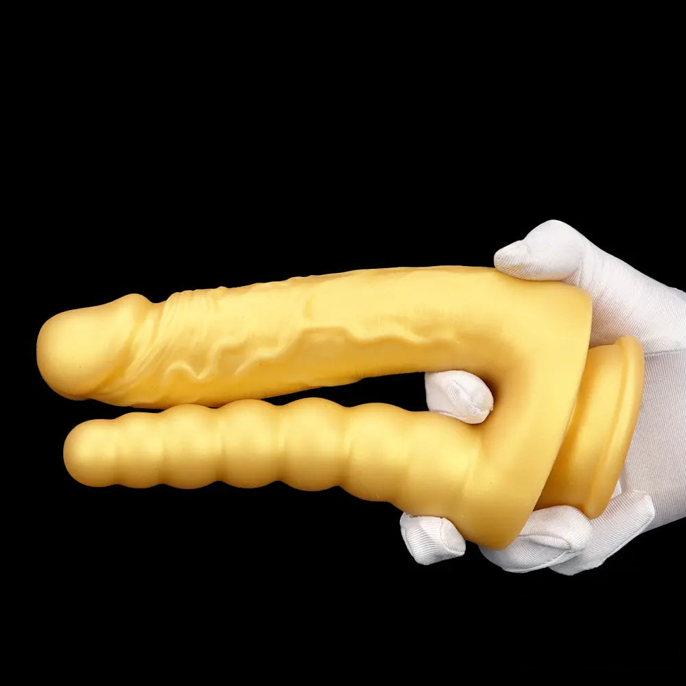 8.07in Silicone Big Soft Dildo Double Heads Dildo Butt Plug Love Toy