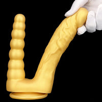 8.07in Silicone Big Soft Dildo Double Heads Dildo Butt Plug Love Toy