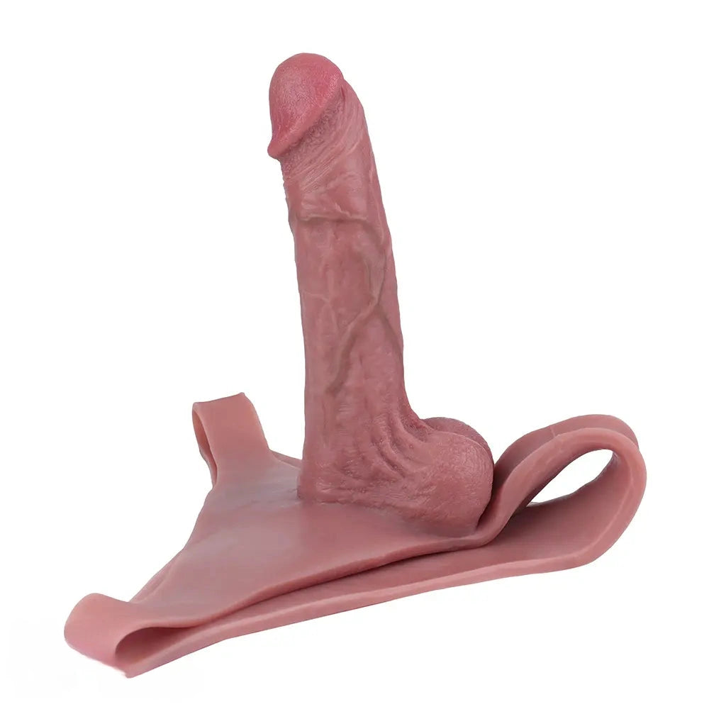 8.07in Silicone Big Strapon Hollow Dildo With Glans Penis For Big Cock