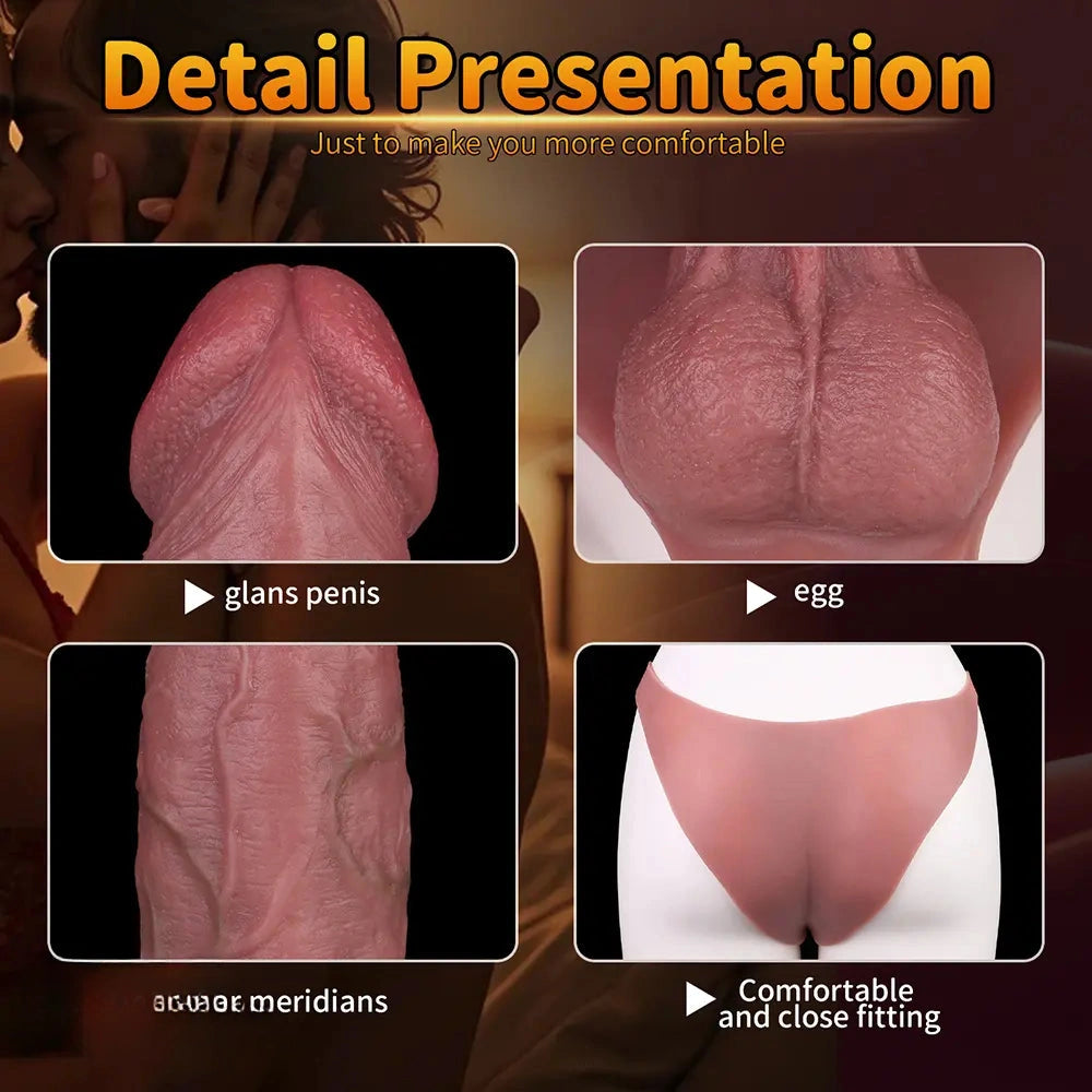 8.07in Silicone Big Strapon Hollow Dildo With Glans Penis For Big Cock