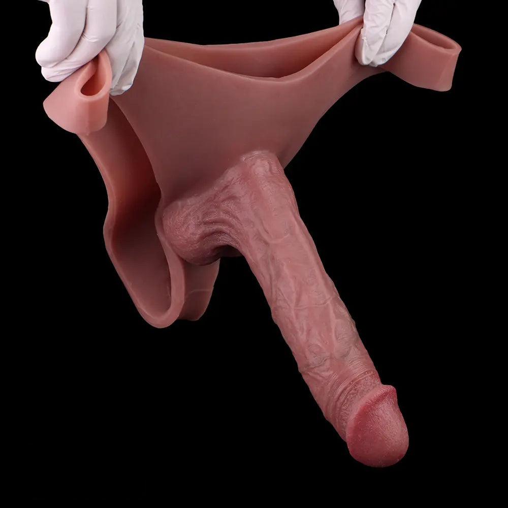 8.07in Silicone Big Strapon Hollow Dildo With Glans Penis For Big Cock