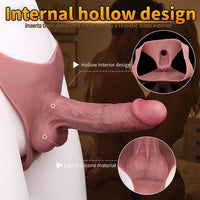 8.07in Silicone Big Strapon Hollow Dildo With Glans Penis For Big Cock