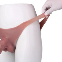 8.07in Silicone Big Strapon Hollow Dildo With Glans Penis For Big Cock