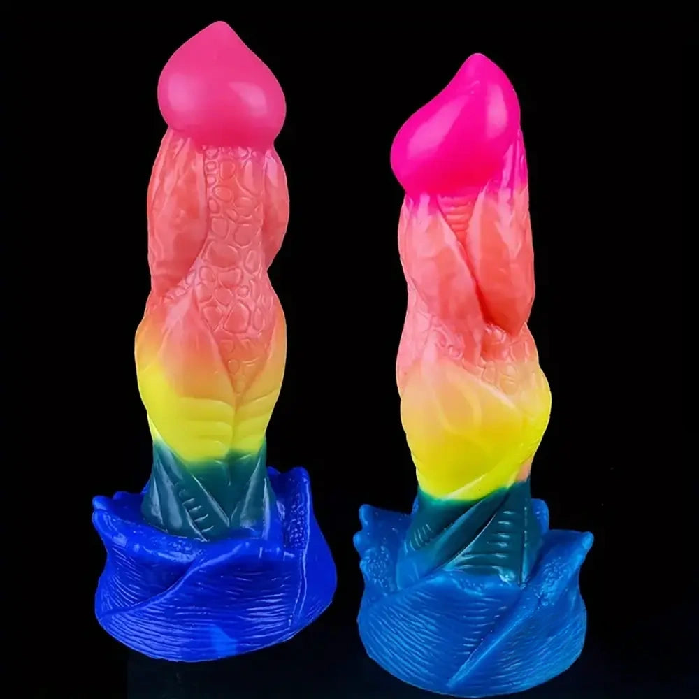8.07in Silicone Fantasy Monster Big Soft Dildo For G-Spot Anal Stimulation