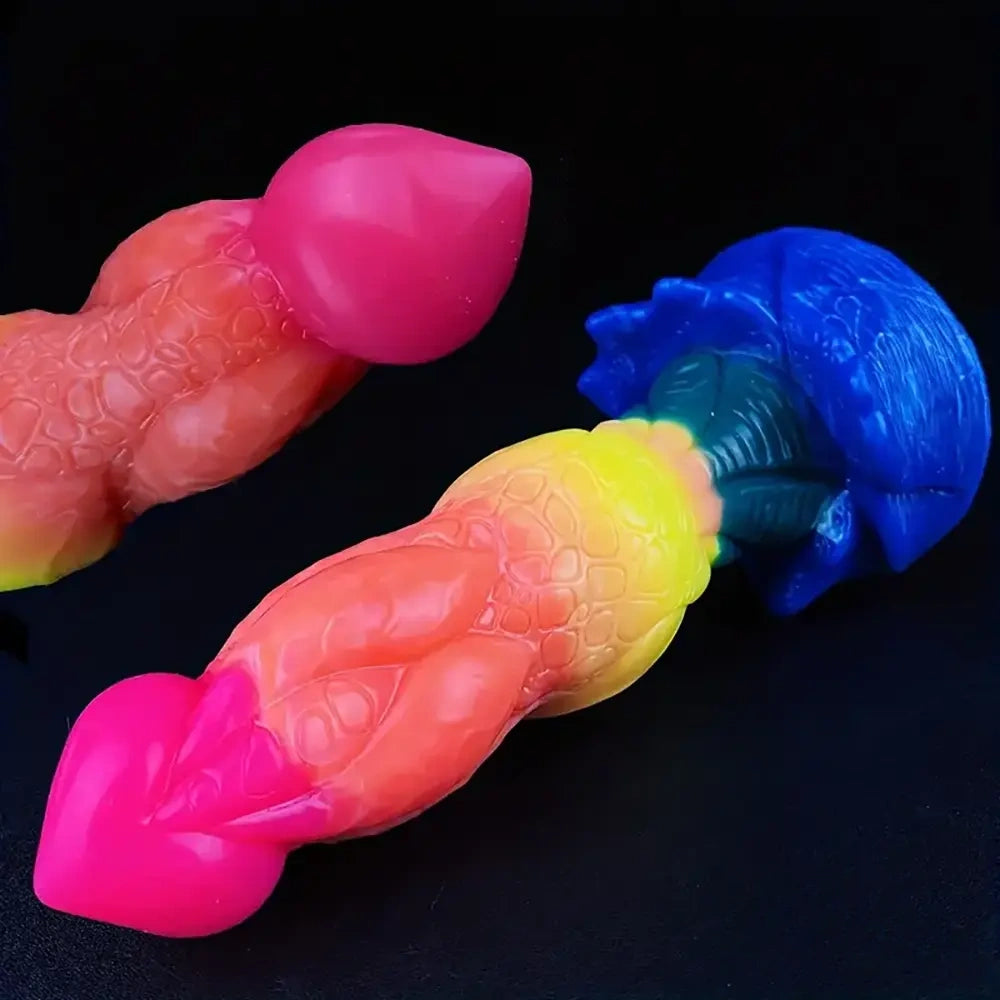 8.07in Silicone Fantasy Monster Big Soft Dildo For G-Spot Anal Stimulation