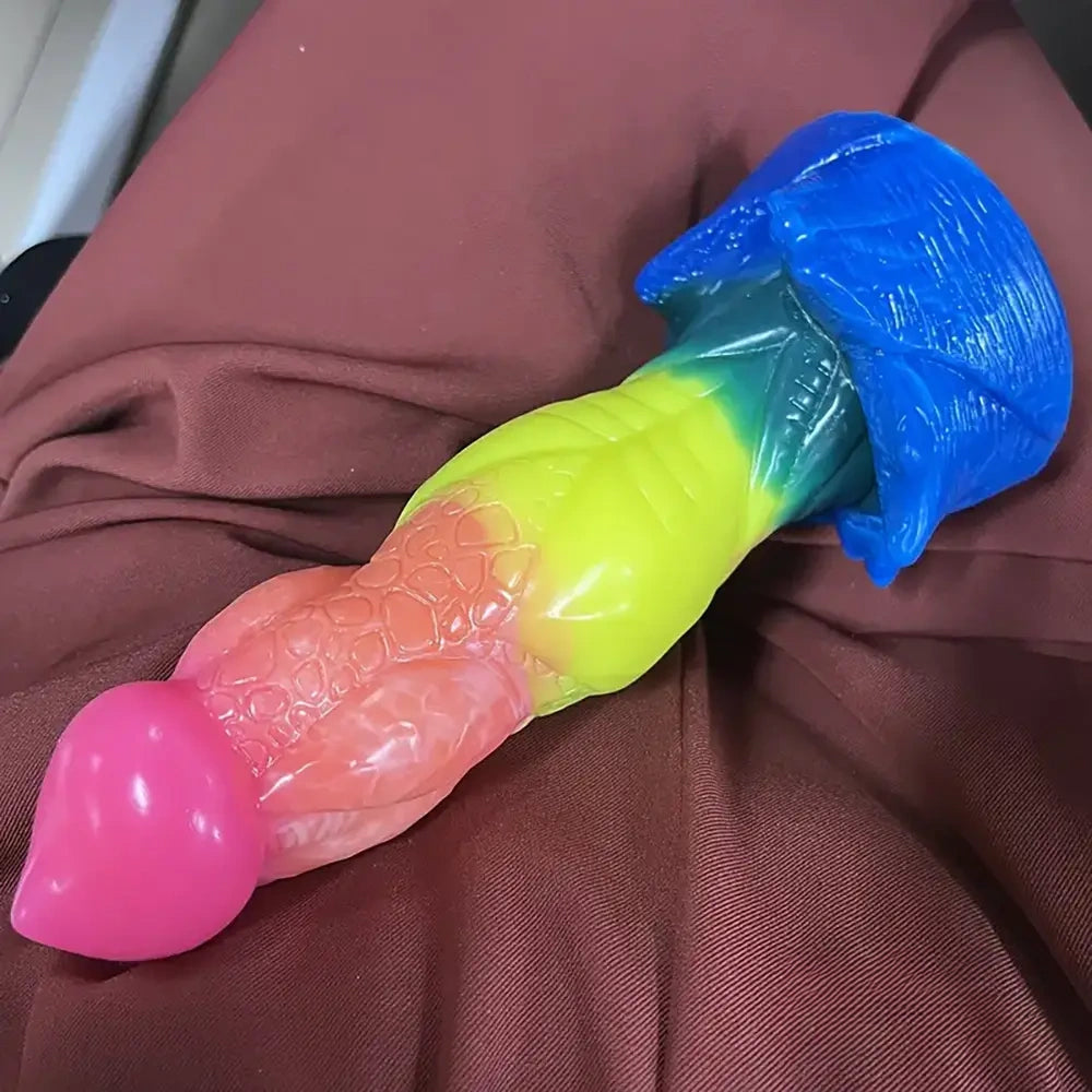 8.07in Silicone Fantasy Monster Big Soft Dildo For G-Spot Anal Stimulation