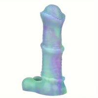 8.07in Silicone Soft Dildo Sleeve Horse Animal Luminous Penis Extender