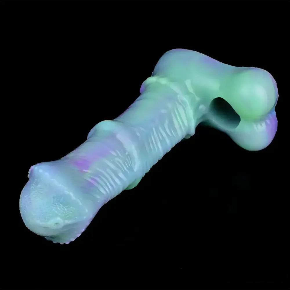 8.07in Silicone Soft Dildo Sleeve Horse Animal Luminous Penis Extender