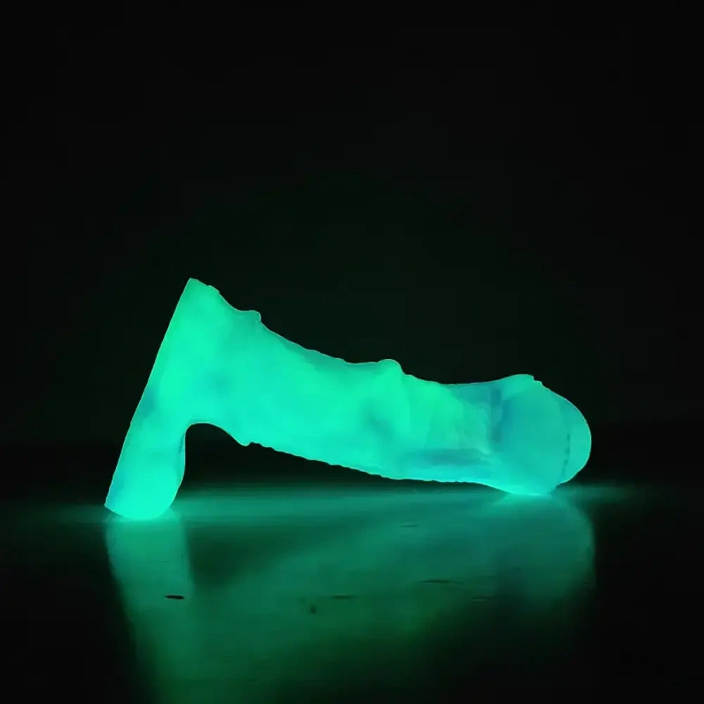 8.07in Silicone Soft Dildo Sleeve Horse Animal Luminous Penis Extender