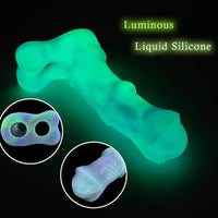 8.07in Silicone Soft Dildo Sleeve Horse Animal Luminous Penis Extender
