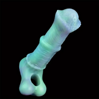 8.07in Silicone Soft Dildo Sleeve Horse Animal Luminous Penis Extender