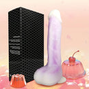 8.07in Silicone With Infrared Sensor Two-color Gradient Vibrating Dildo