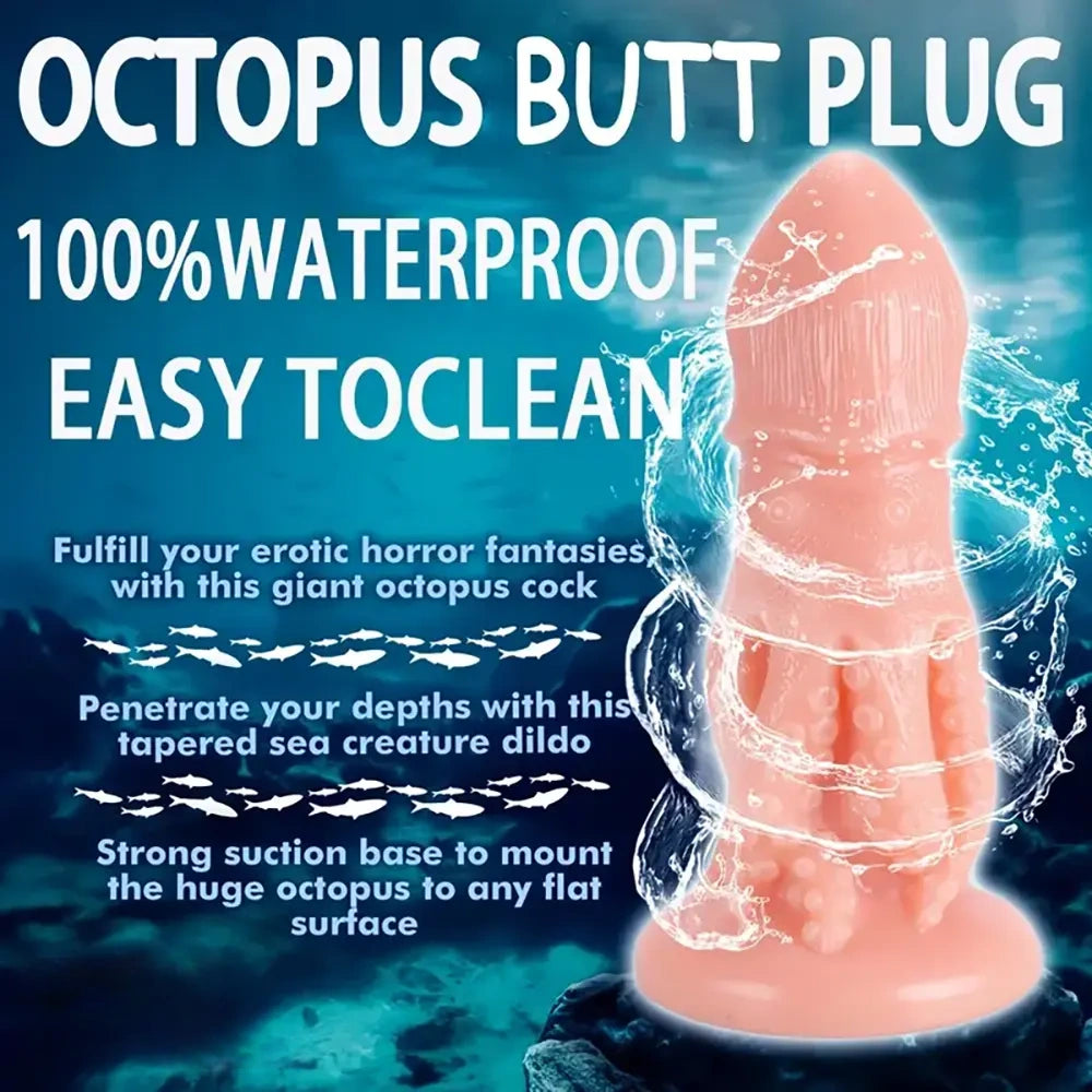 8.07in Simulated Octopus Anal Plug-Real Tentacle Dildo Granular Bump