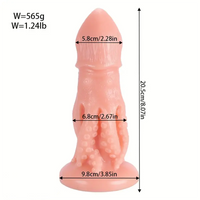 8.07in Simulated Octopus Anal Plug-Real Tentacle Dildo Granular Bump