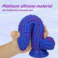 8.07in Special-shaped Anal Plug Liquid Silicone Female Anal Strip Corn Dildo