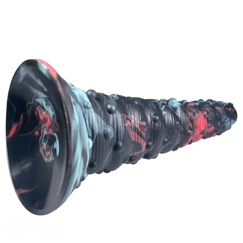8.07in Spiked Big Monster Spiral Silicone Soft Dildo For Couples