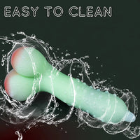 8.07in Spiked Liquid Silicone Soft Monster Dildo Penis Simulator Toy