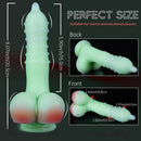 8.07in Spiked Liquid Silicone Soft Monster Dildo Penis Simulator Toy